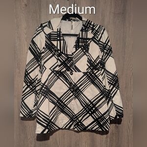 Heart Soul Black and White Checkered Jacket